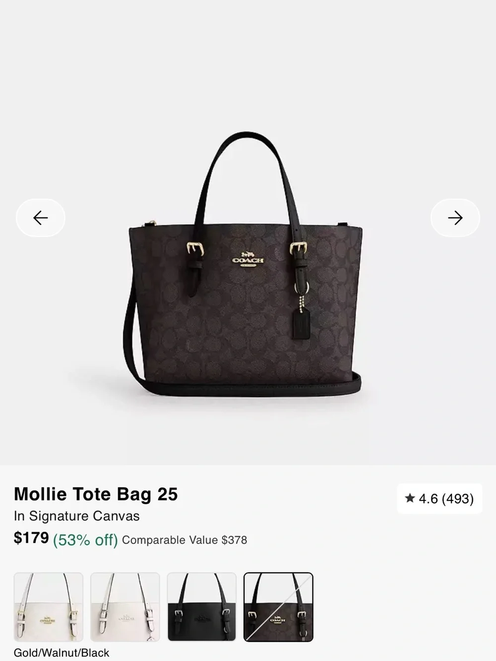 Coach Chocolate Brown Leather Mini Tote with Gold Hardware